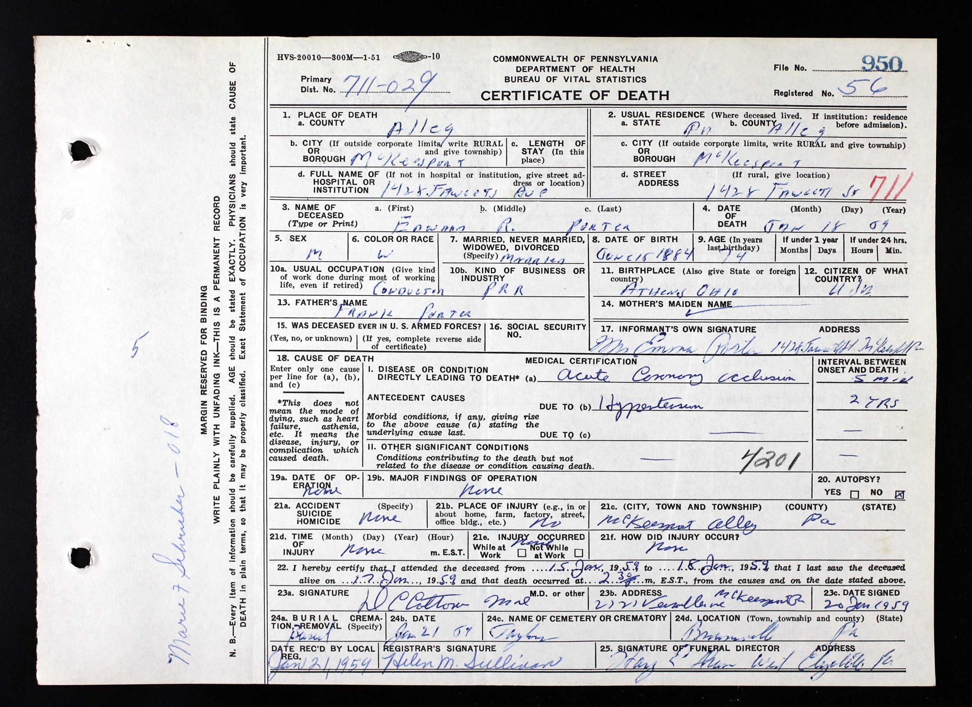 death cert
